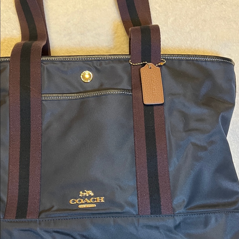 Coach Black and Brown Nylon Shoulder Bag - Picture 2 of 7